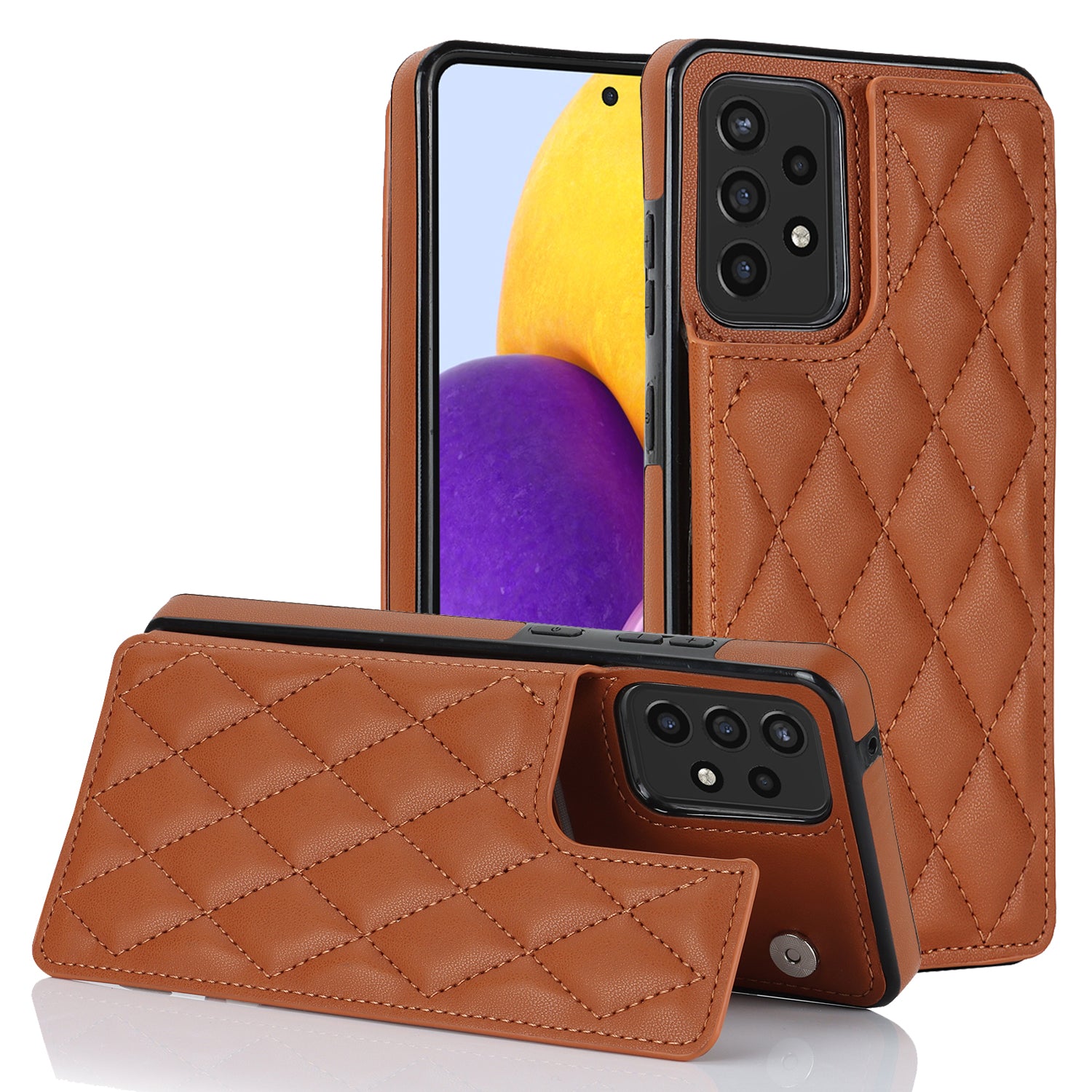 For Samsung Galaxy A52 4G / 5G / A52s 5G RFID Blocking Phone Case Card Holder Leather TPU Kickstand Cover For Samsung Galaxy A52 4G / 5G / A52s 5G RFID Blocking Phone Case Card Holder Leather TPU Kickstand Cover